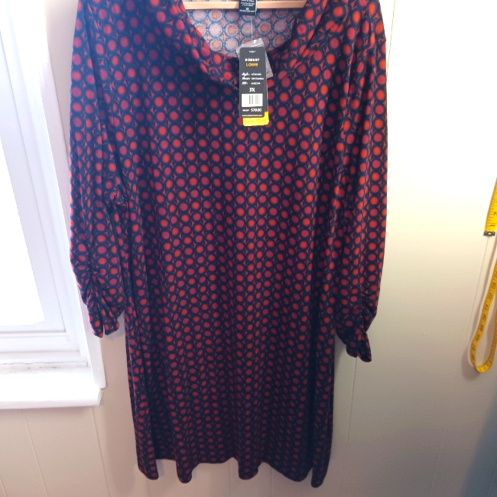 Flowy Red and Black Polka Dot Dress